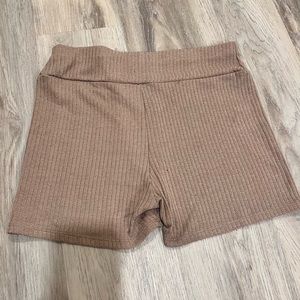 Shein Ribbed Lounge Shorts, Ribbed Fitted Short Bike Shorts